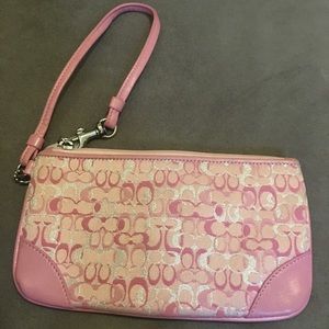 Pink Coach Wristlet